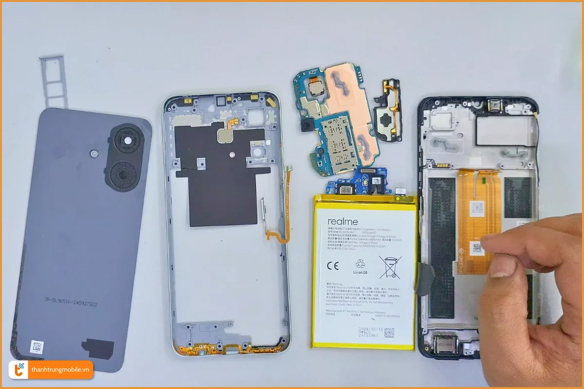 Quy trình thay vỏ Realme Note 60