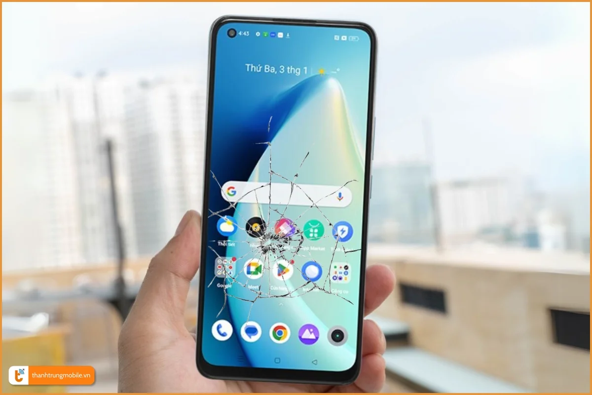 Realme 11 nứt bể mặt kính