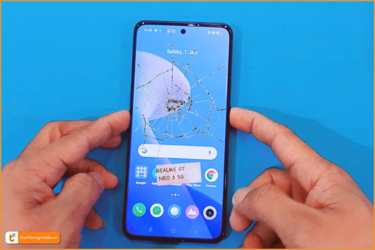 Realme GT Neo 3 bể vỡ mặt kính