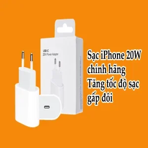 Sạc iPhone 20W chính hãng: Tăng tốc độ sạc gấp đôi