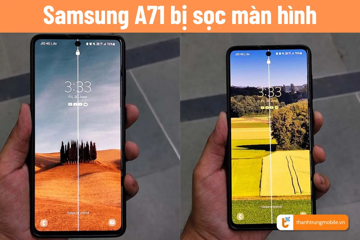 samsung a71 bị sọc màn hình