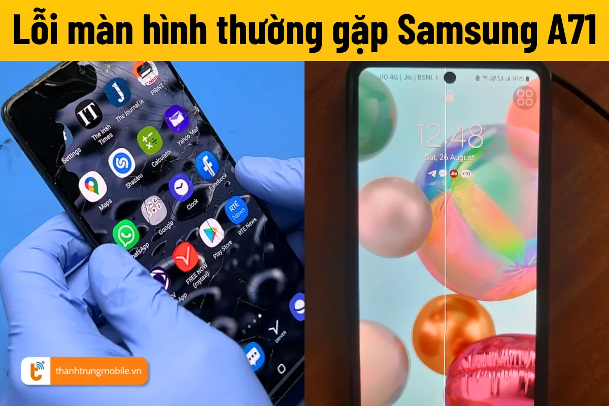 samsung a71 lỗi màn hình