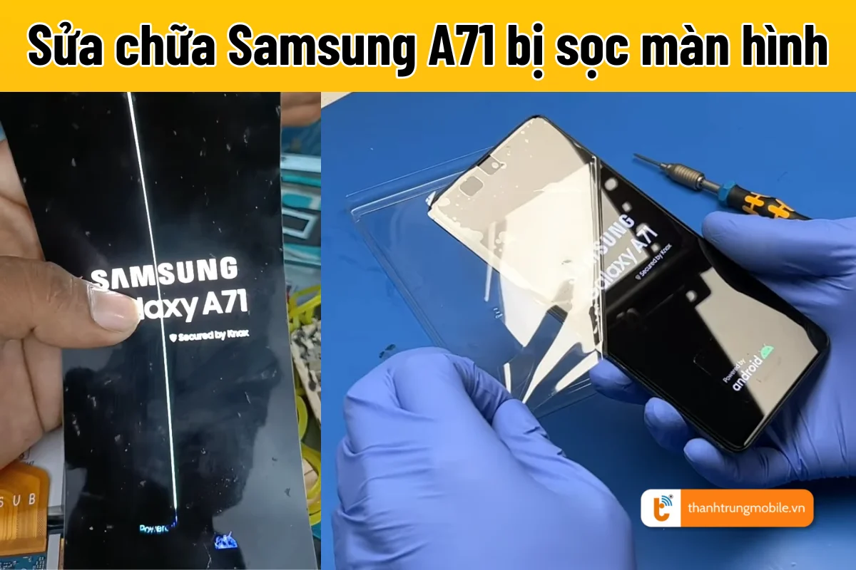 samsung a71 màn hình bị sọc