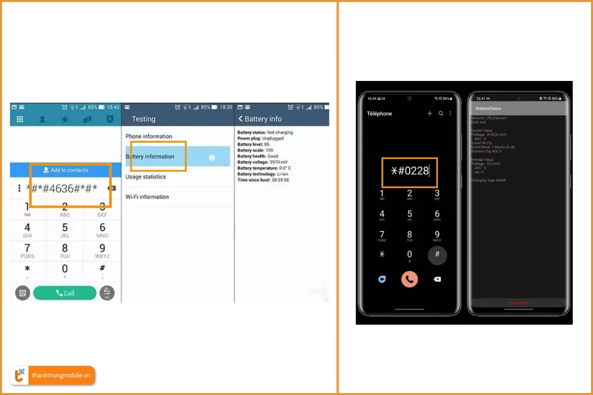 Sử dụng mã USSD để kiểm tra pin Samsung Note 10 Plus