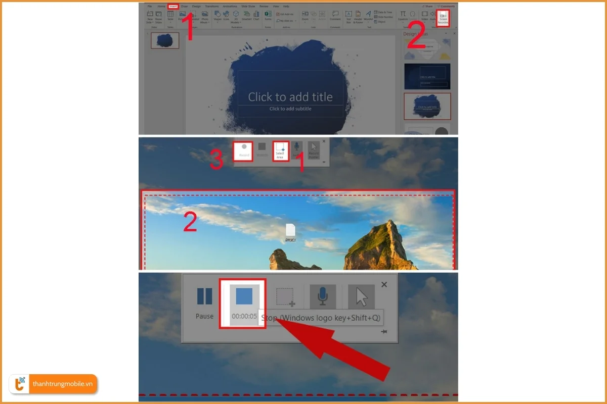 Sử dụng PowerPoint để quay màn hình trên win 10