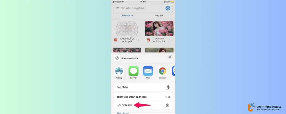 Tải ảnh từ Google Drive trên iPhone