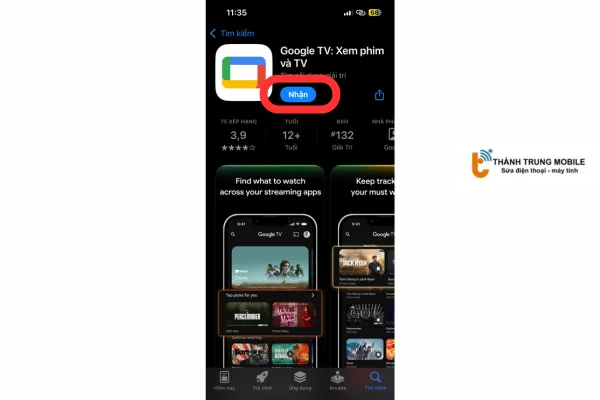 Tải Google TV từ App Store