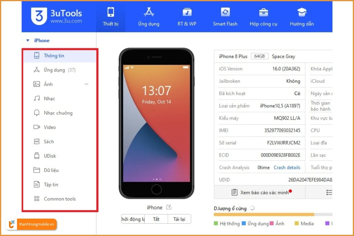 Tải nhạc, hình, video, cài ứng dụng cho iPhone trên 3uTools