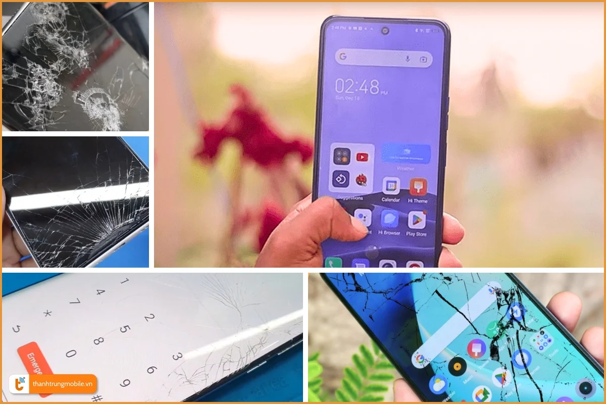 Tecno Pova 4 lỗi bể vỡ mặt kính thường gặp