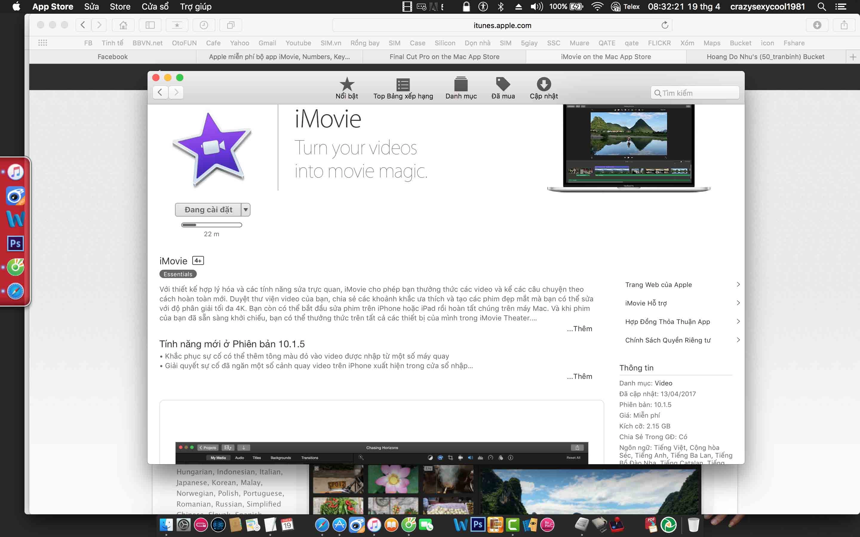 chỉnh sửa video với iMovie 1