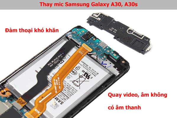 Mic Samsung Galaxy A30, A30s bị hư hỏng khiến đàm thoại khó khăn