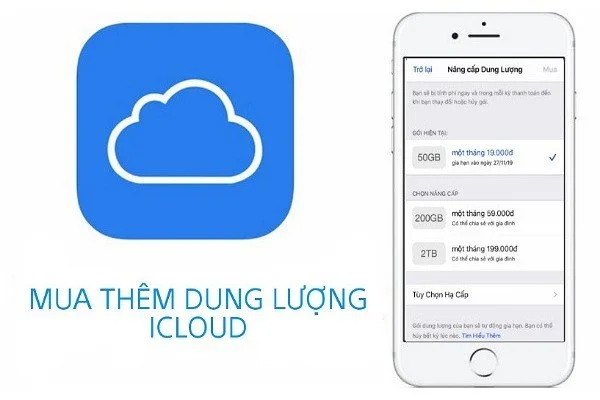 Mua thêm dung lượng iCloud cho iPhone như thế nào?