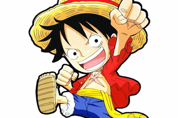 Nét mặt tươi vui của Luffy