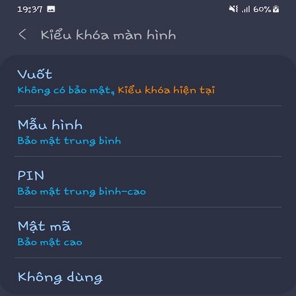 Bước 3 - chọn mã PIN để cài mật mã điện thoại