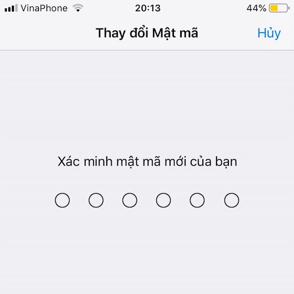 Bước 4 - Xác minh lại mã PIN và tất đặt mã PIN