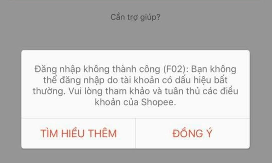 Hình ảnh shopee bị khoá do vi phạm nội dung và chính sách của shopee