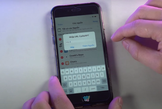 Nhập URL Cydia/APT để fix lỗi