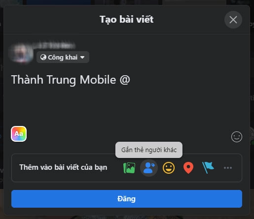 Gắn thẻ bạn bè trên Facebook