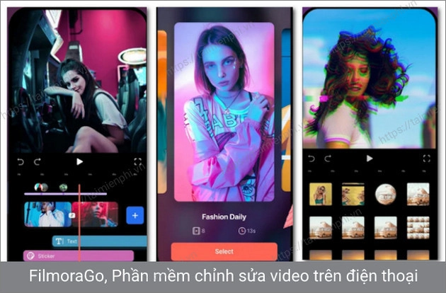 Cắt ghép video với FilmoraGo