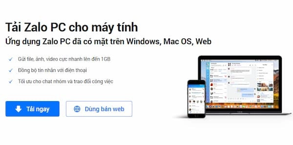 Tải Zalo về máy tính