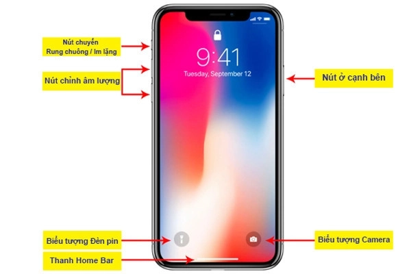 Màn hình khóa của iPhone X