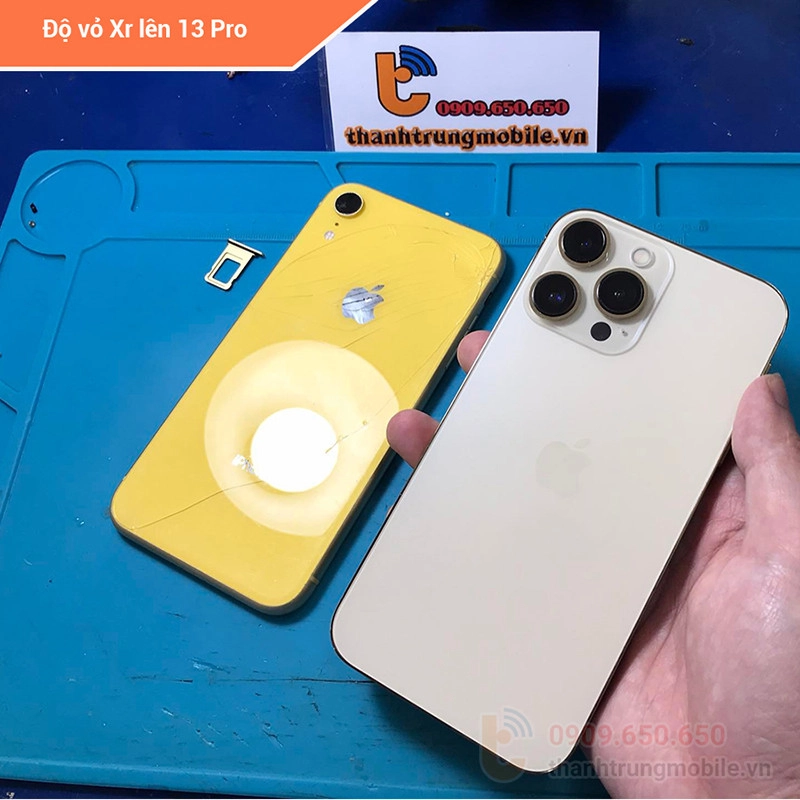 Độ vỏ iPhone Xr lên 13 Pro