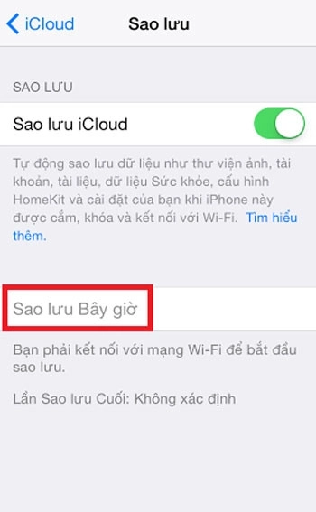 iPhone toàn tất quá trình đồng bộ hóa iPhone với iCloud