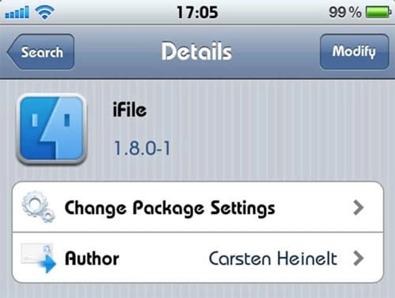 Tải iFile trong Cydia