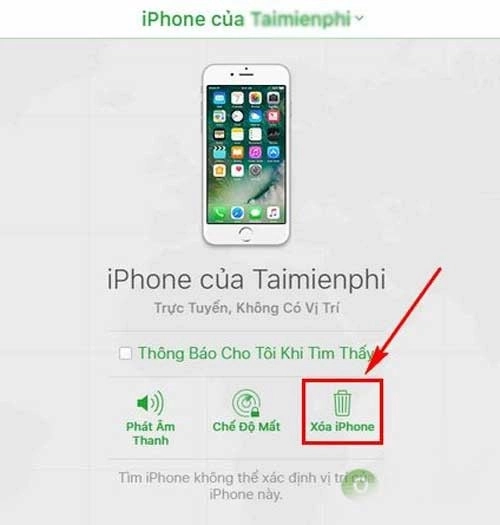 Lập tức Tìm iPhone sẽ định vị thiết bị của bạn