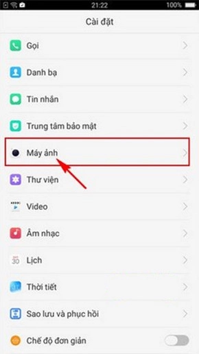 Chọn Máy ảnh (Camera)