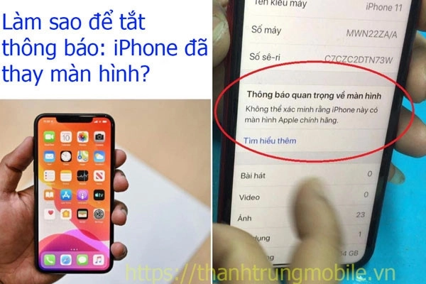 Tắt thông báo trên màn hình