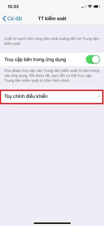 Tùy chỉnh điều khiển