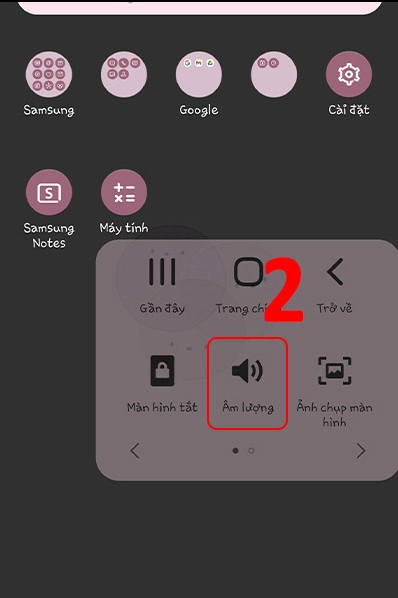 Chọn vào biểu tượng âm thanh