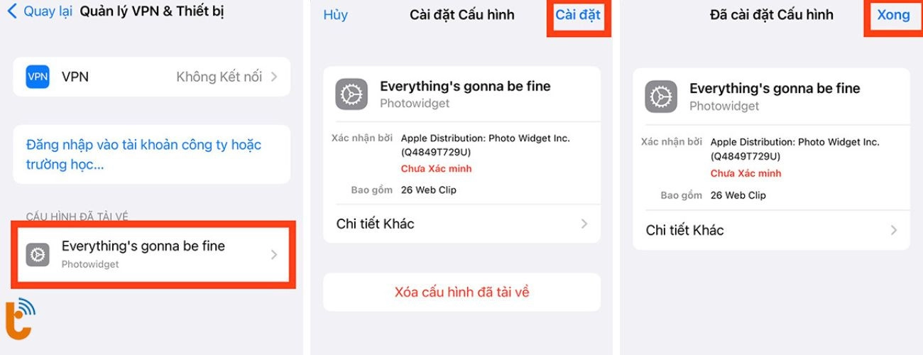 Cài Đặt Cấu Hình Trên iPhone