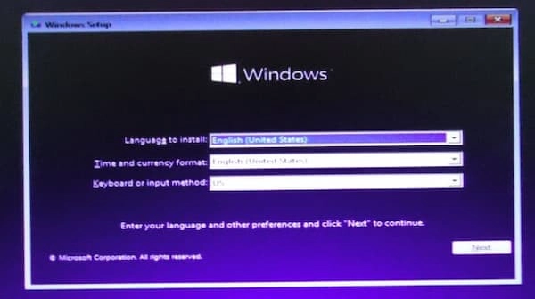 Cài đặt Windows mới