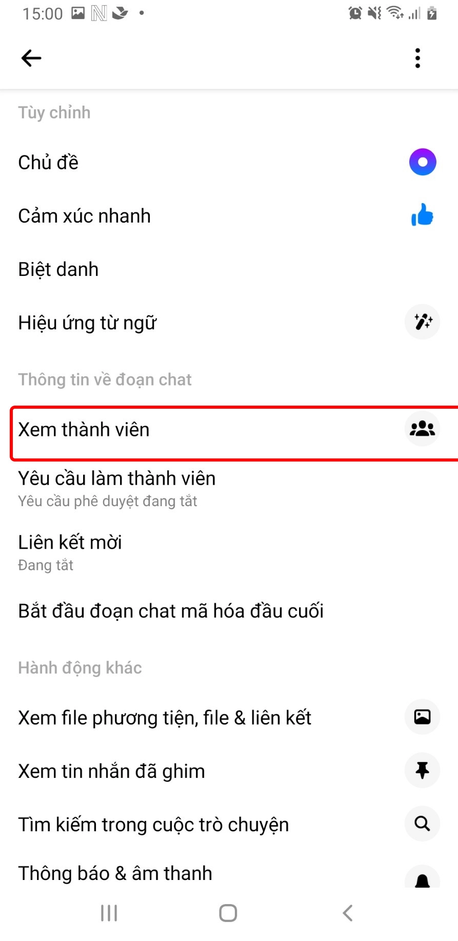 Chọn xem thành viên