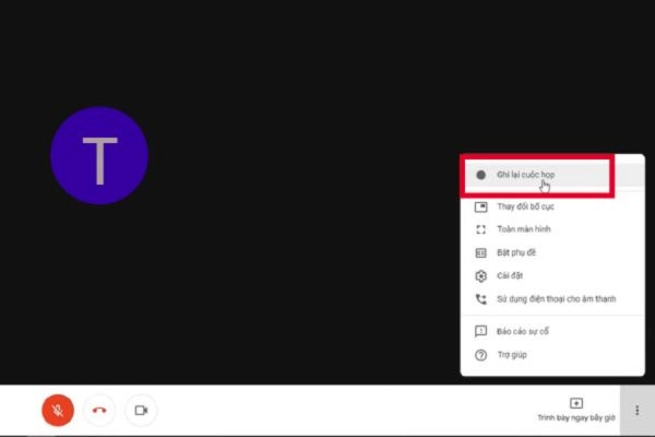 ghi lại cuộc họp Google Meet 4
