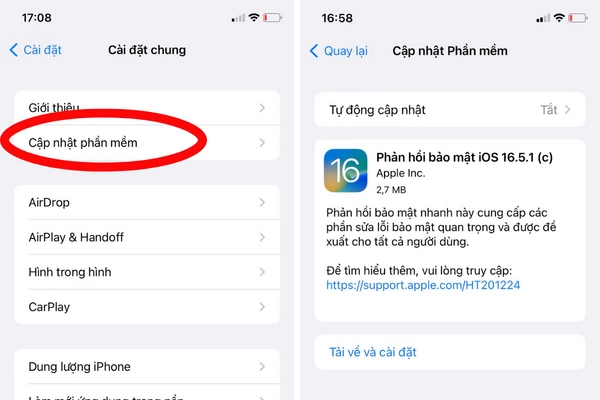 cách cập nhật ios 6