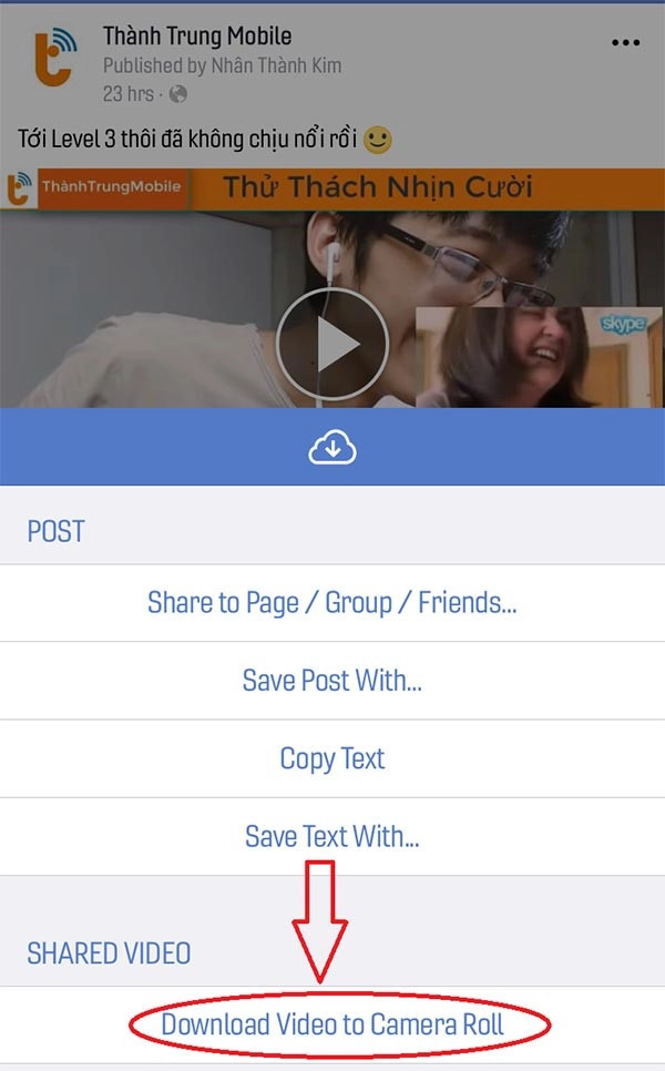 tải video facebook về iphone 1