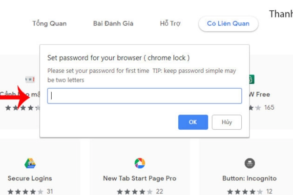 cài đặt mật khẩu cho trình duyệt Chrome2