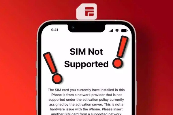 iPhone tình trạng sim không hổ trợ