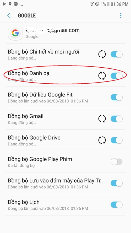 Khôi Phục Danh Bạ Gmail 5