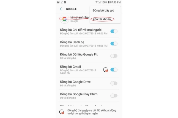 lỗi dịch vụ google play đã dừng 2