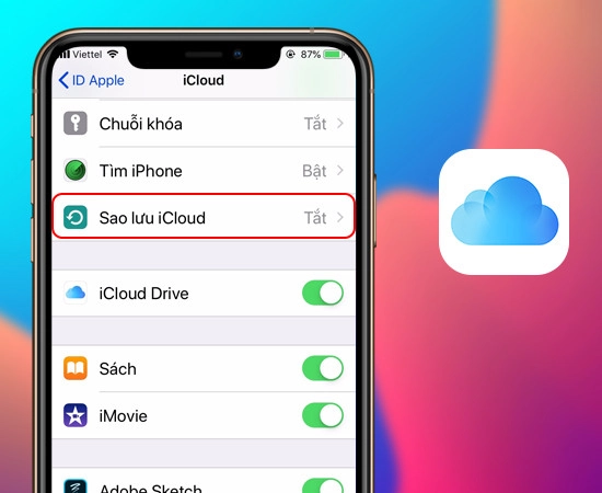 Sao lưu danh bạ iPhone vào iCloud