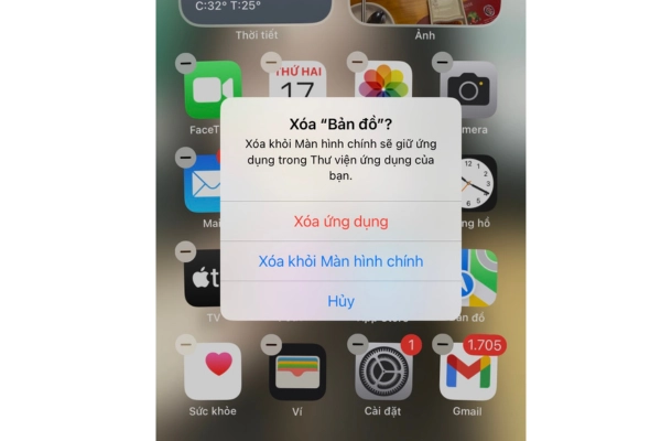 xoá ứng dụng mặc định trên iphone 3