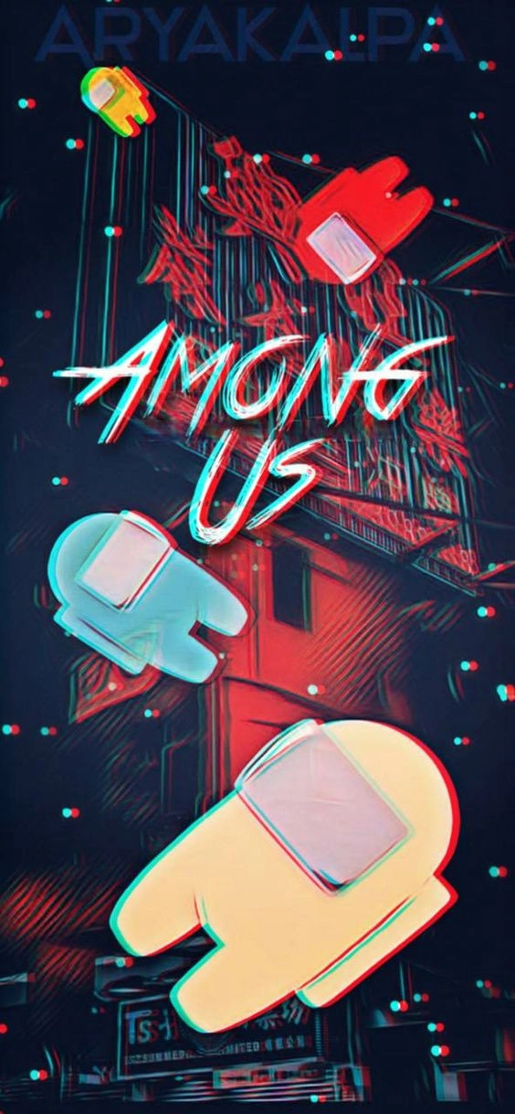 Among us hình nền mờ ảo