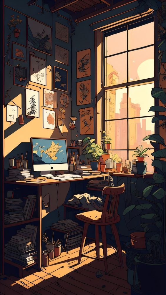 lofi chill beat - find yourself again - by RJ Music & chill | Scenery  wallpaper, Aesthetic desktop wallpaper, Anime scenery wallpaper