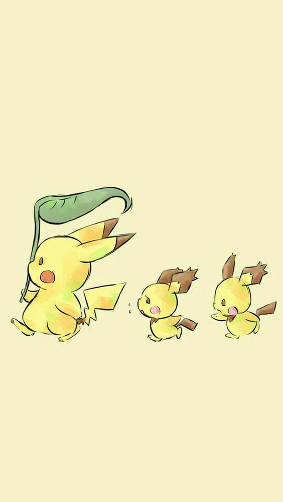 Hình nền điện thoại pokemon dễ thương về Pikachu và những người bạn