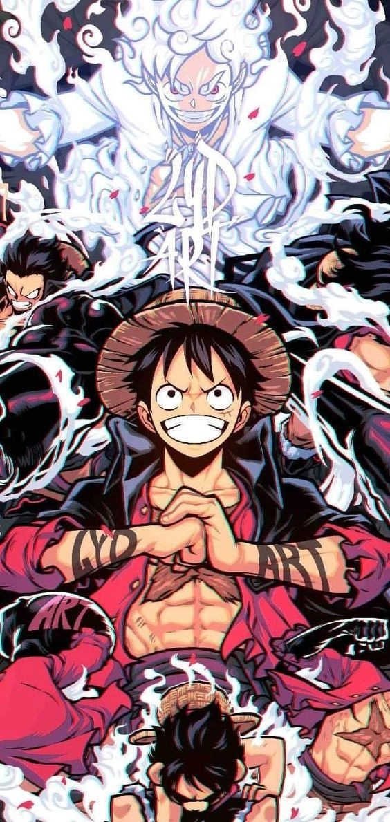 Luffy cười khoe cơ bụng