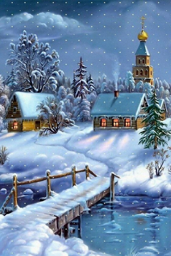 Cảnh tuyết dịp Noel